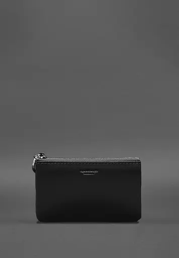 Шкіряна монетниця / міні-косметичка 3.0 чорна краст - фото 2