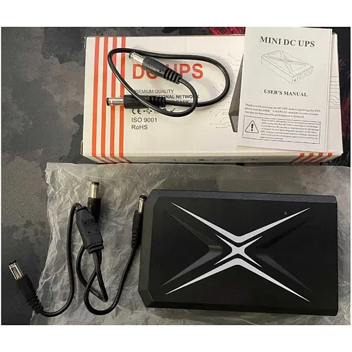 ИБП UPS DC 18W 10400mAh для роутера, терминала, камеры DCP-018W/5V/9V/12V/USB/LED Black + блок питания 9V 2A - фото 7