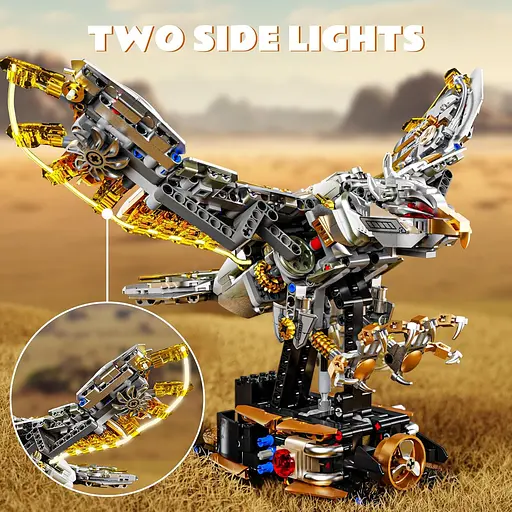 Конструктор орел MJI механический двусторонний для взрослых и детей живой мир 1168 деталей - фото 6