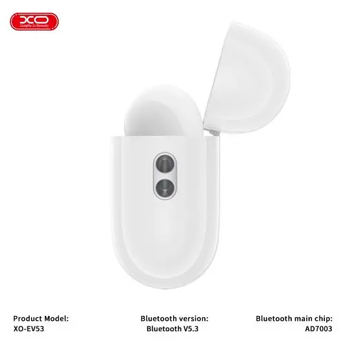Наушники беспроводные XO EV53 V Full-Featuкрасный ANC Noise Canceling Headphones with Buzzer белые - фото 3