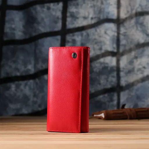 Кошелек для женщин с монеткой из натуральной кожи. ST Leather 18.5х9х3 см acs0029700 - фото 9