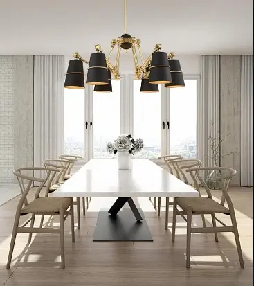 Люстра Brille паук потолочная E27 60W GR (BL-392C/6) - фото 10