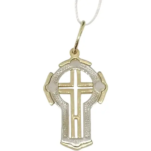 Золотий хрестик Харківська ювелірна фабрика з алмазною гранню. 11560-АЛМ