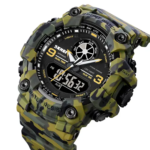 Наручний годинник чоловічий Skmei 1818 Green Camo, 1818CMGN (12271) - фото 3