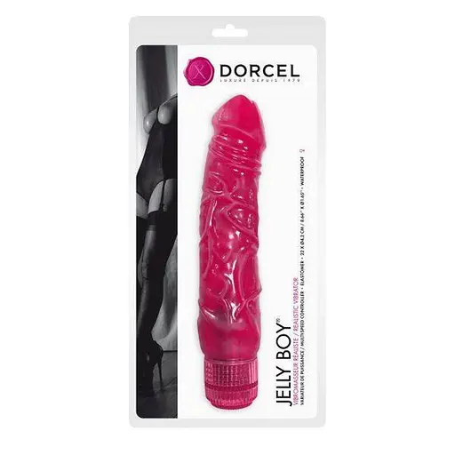 Реалистичный вибратор Dorcel Jelly Boy 22 см фуксия - фото 3