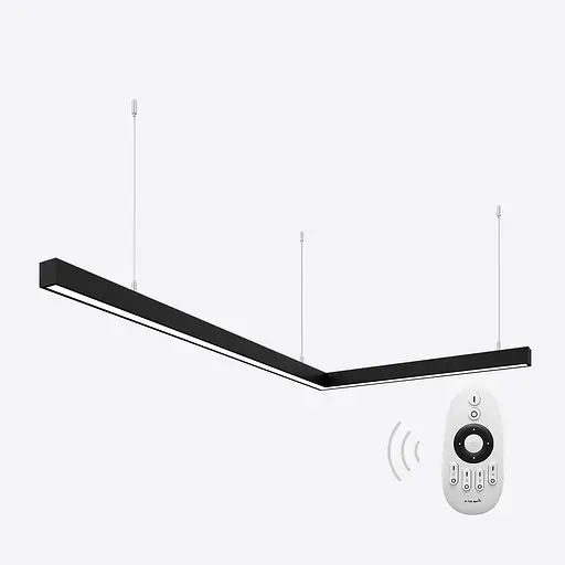 Керований світлодіодний світильник X-LED 80ВТ L-подібний чорний (1000*620*43) LSNL-80db - фото 1