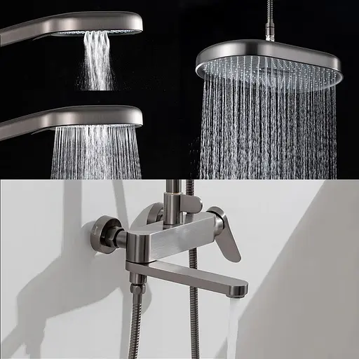 Душова система Gappo Gungrey G2410-9, Графітовий хром - фото 2