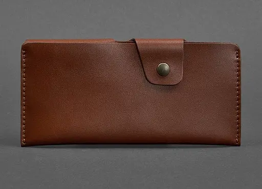 Шкіряне портмоне-купюрник 8.0 світло-коричневе - фото 1