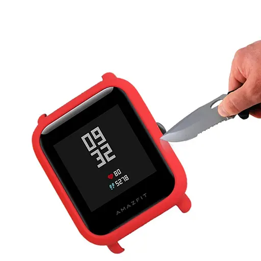 Защитный бампер Tamister для смарт-часов Amazfit Bip / Bip Lite красный - фото 3