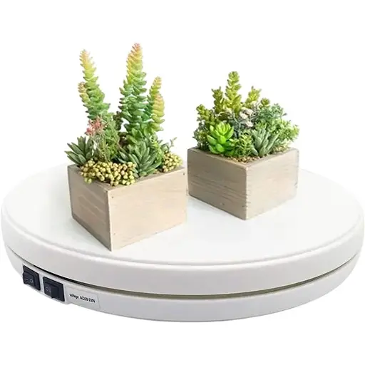 Поворотный стол Heonyirry C250 для предметной съемки 3D с подсветкой автоматический диаметр 25 см белый