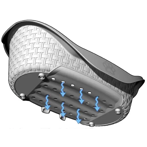 Лежанка пластиковая для животных NIDO, 110x77,5x36,5h, коричневый - фото 5