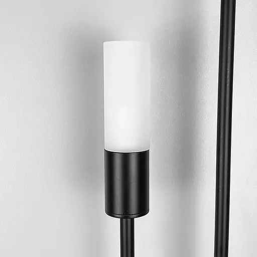 Стіновий видовжений світильник у чорному корпусі з білими плафонами 55х12 см Арт. WB56/2 BK Line F - фото 5