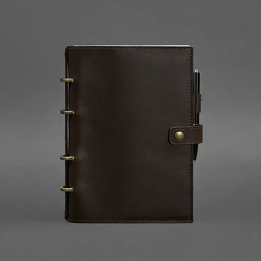 Шкіряний блокнот з датованим блоком (Софт-бук) 9.1 темно-коричневий - фото 7