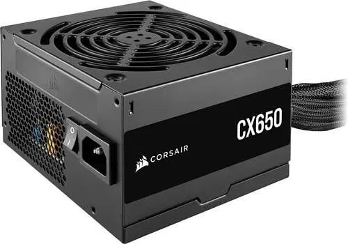 Блок питания 650 Вт, Corsair CX650, черный, 80+ Bronze, 120 мм, 2xMolex/3xSATA/2x6+2-pin/1x4+4-pin/1x20+4-pin, защита - фото 1
