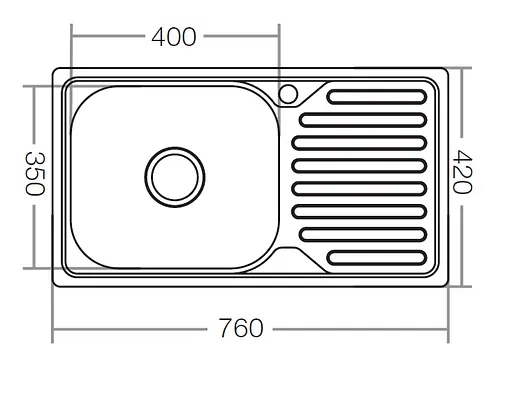 Мойка кухонная ZERIX Z7642-08-180D decor (ZX1603) - фото 2