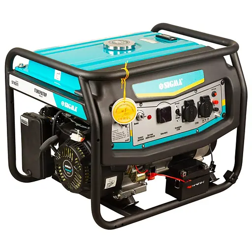 Бензиновий генератор Sigma 3.5/4.0 кВт, однофазний, ручно/електро запуск, з виведенням під АВР (5710311) - фото 1