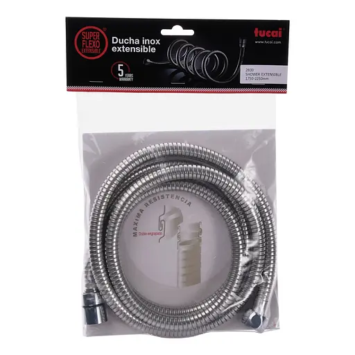Шланг для душу Tucai FlexoInox Extensible 175см (2830), Хром - фото 1