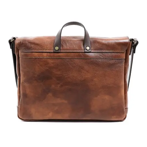 Шкіряна чоловіча сумка через плече Time Resistance 28х36х10 см nsa0001299 - фото 9