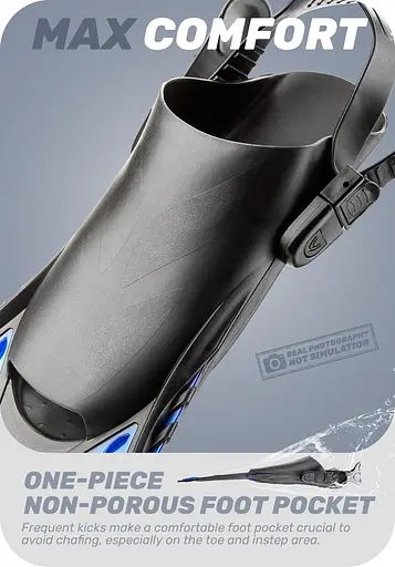 Ласты CAPAS для сноркелинга, синий - фото 3