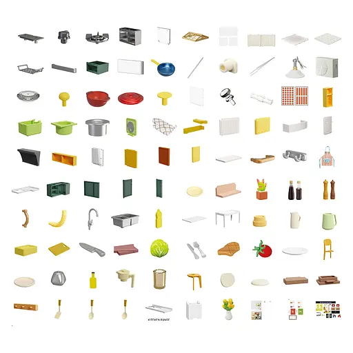 Конструктор-румбокс Mini House серии Интерьер - Кухня (8005) - фото 6