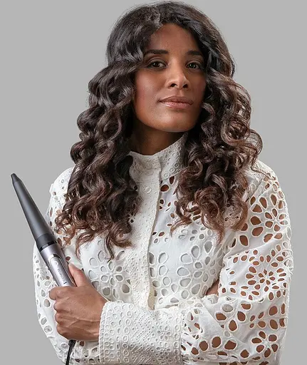 Плойка Remington ProLuxe, конусная, 9 температурных режимов, D-19-32 мм, 130-210 °C, керамика, серебристый - фото 6