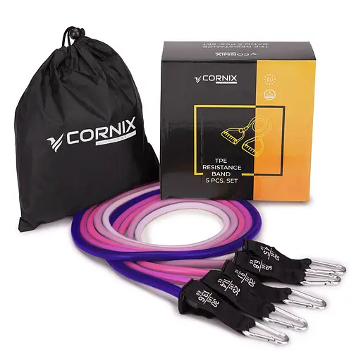 Набір трубчастих еспандерів Cornix 5 шт. 4.5-13.6 кг XR-0258 - фото 3