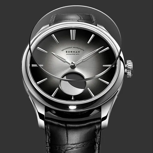 Наручний годинник чоловічий Borman Aristocrate Сріблястий (2732) - фото 4