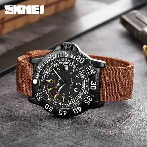 Чоловічий наручний годинник Skmei 9281 Коричневий - фото 4