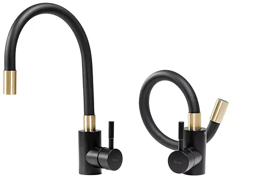 Смеситель для кухни Rea Clever black gold REA-B5219 Черный - фото 2