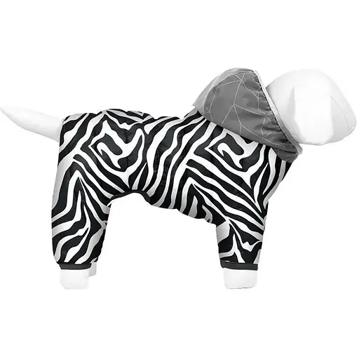 Комбінезон для собак Waudog Clothes малюнок "Зебра", M35, В 59-62 см, С 37-40 см [CD]
