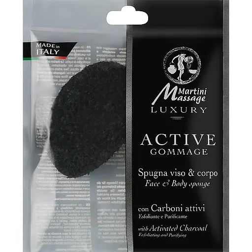 Губка для лица и тела Martini Spa Active Charcoal Face&Body (4971P00)