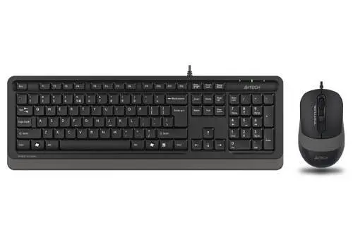 Комплект A4Tech Fstyler Sleek Multimedia Comfort F1010, черный/Grey, клавиатура+мышь, USB - фото 1