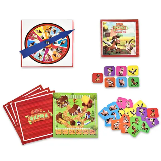 Настільна гра "Моя ферма" 30435 ігрове поле, фішки з тваринами - фото 2