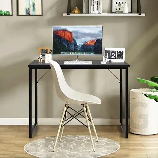 Письменный стол Costway Homart со стальным каркасом черный - фото 3