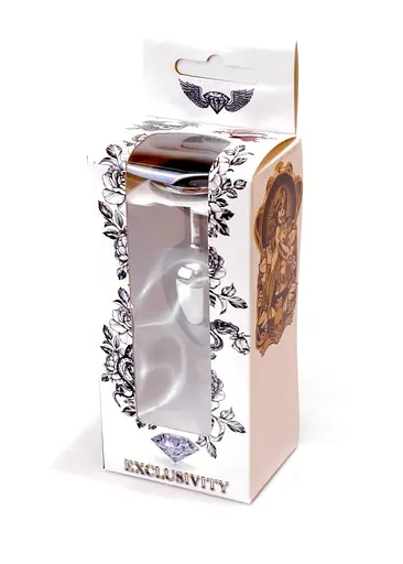 Металева анальна пробка з кристалом Boss Jewellery 7 см (чорний) - фото 8