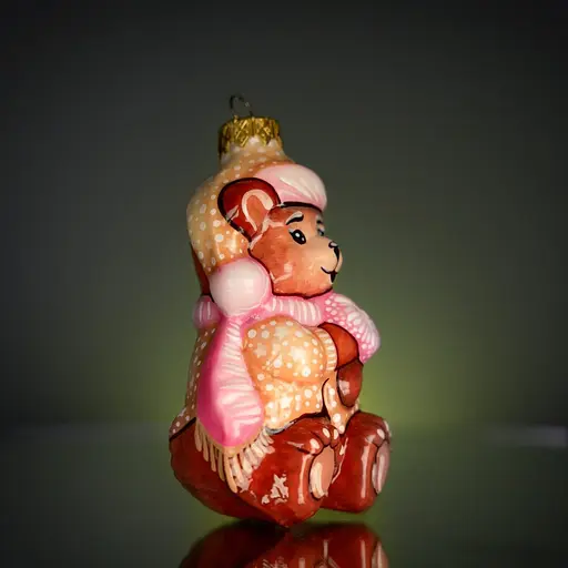 Ялинкова прикраса Різдвяні історії Мама-ведмедиця скло (4820001154757) - фото 3