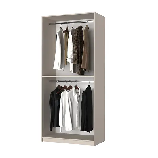 Шафа 2-дверна MebelStar Оскар ДСП BG, додаткова штанга 100x52x220 см Аляска білий (MBS-4492) - фото 2