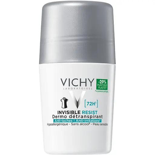 Дезодорант-антиперспірант Vichy Deo Invisible Resist кульковий 72 години захисту 50 мл  - фото 1