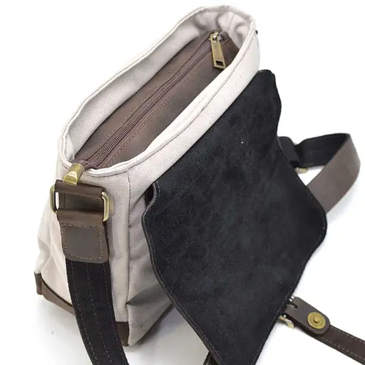 Кожаная мужская сумка через плечо TARWA 25х26х8.5 см sum0025850 - фото 8