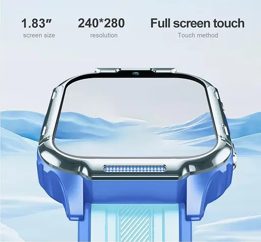 Дитячий смарт-годинник Lemfo D55, 4G GPS Wi-Fi SIM синій - фото 8