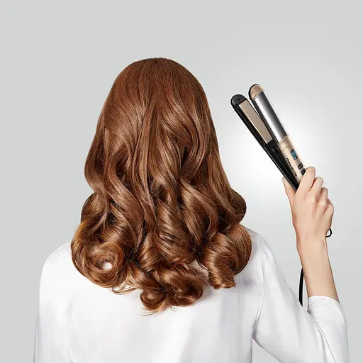 Випрямляч Rowenta Glam & Shine 2 в 1, температурних режимів 8, 140-210С, дисплей, кераміка, золотий - фото 7