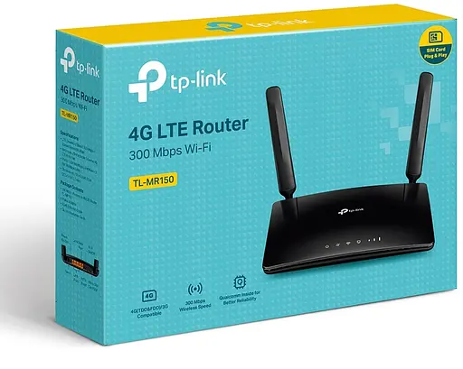 Роутер TP-LINK TL-MR150, Black, 3xLAN, 1xWAN, 1x SIM-card 3G/4G - фото 5