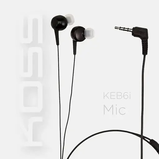 Наушники Koss проводные KEB6iB Mic с микрофоном голубые (021299181041) - фото 6