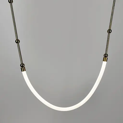 Дизайнерський підвіс LEDA у латунному корпусі 200 см | Line F | Арт. A99-950*2000-1 AB - фото 4