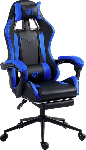 Геймерское кресло GT Racer черное с синим (X-2323 Black/Blue) - фото 2