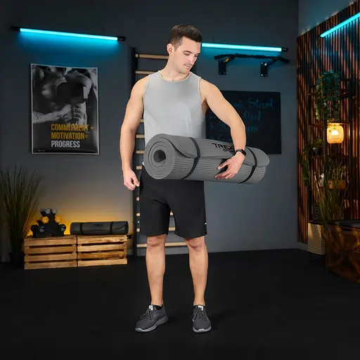 Коврик для йоги Trex Sport TX-029NGM NBR 2 см 190х80 сірий - фото 7