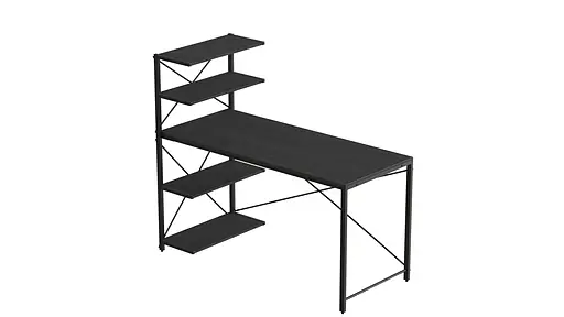 Компьютерный стол Джек 75x120x60 Черный ДСП Сосна Кембра FRD-104381