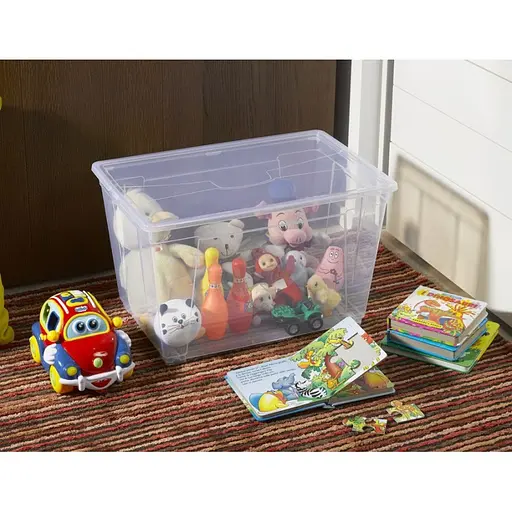 Контейнер Plastmeccanica Easy прямокутний на колесах 60 л прозорий (00-00020082) - фото 3