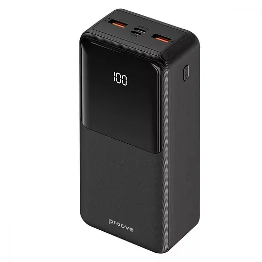 Портативна батарея Proove Illuminator 22.5W 30000mAh чорна - фото 1