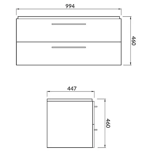 Тумба для ванной комнаты Cersanit Lara CET В393 с раковиной Mille 100 см Орех S801-365 30412 - фото 2